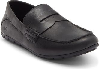 B&oslash;rn Liam Penny Loafer in Black Leather at Nordstrom Rack, Size 10.5