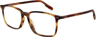 Ermenegildo Zegna Accessoires, unisex, Bruin, ONE Size, Bruine Unisex Optische Monturen met Strak Ontwerp