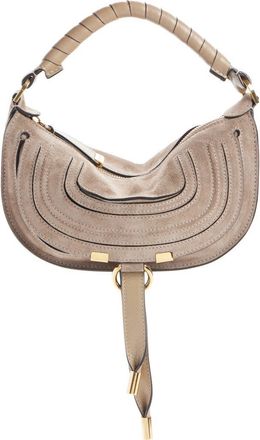 Chlo&eacute; Mini Marcie Suede Camera Shoulder Bag in Boyish Brown at Nordstrom