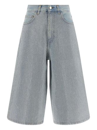 Haikure studded denim shorts - women - Cotton - 25 - Blue