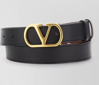 Valentino Garavani reversible vlogo belt leather woman