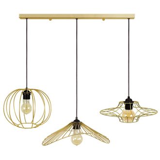 Tosel Ara&ntilde;a metal Alt.90cm dorado ;Pantalla: dorado