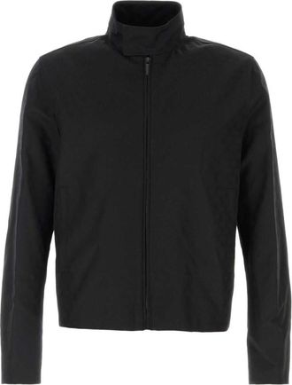 Gucci Black Mock Collar Jackets