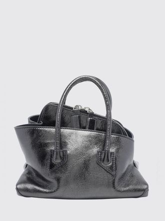 The Attico La Passeggiata Mini Crackled Leather Bag with Removable Strap