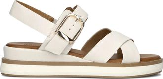 Inuovo Inuovo, Schoenen, Dames, Wit, 35 EU, Leer, Witte Sandalen voor Stijlvolle Zomer