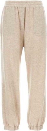 Brunello Cucinelli Beige Wool Relaxed Trousers, Size Medium