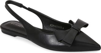 Berness Cinnamon Bow Slingback Flat in Black at Nordstrom Rack, Size 8.5