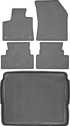 OEM Peugeot 3008 Ii Crossover A Partir De 2016 Set - Alfombrillas De Goma Para Coche + Alfombrilla Para Maletero