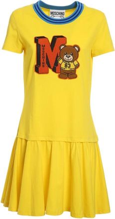 Moschino Summer Kleedjes - Dames - Korte kleedjes - Geel - S - Katoen - Kleedjes