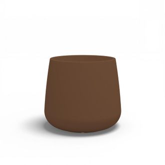 Monacis Jarr&oacute;n De Dise&ntilde;o Moderno De &Oslash;53 Cm Y &Oslash;55 Cm De Altura, Fabricado En Pol&iacute;mero Bronce Resistente Para Interiores Y Exteriores. Hecho En Italia. Monacis