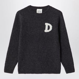 Douuod Ebony brown boucl&eacute; knit sweater