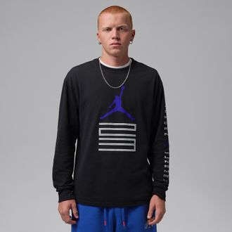 Nike Jordan Mens Jordan Long-Sleeve T-Shirt in Black | JK1695-010
