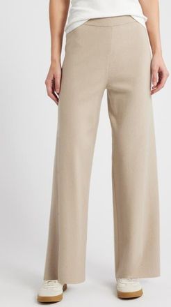 Rails Krista Knit Wide Leg Pants in Heather Oatmeal at Nordstrom, Size Xx-Small