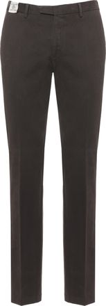 Devore Incipit Brown Cotton Straight-Leg Pants