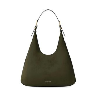 Michael Kors Tassen, Dames, Groen, ONE Size, Nolita Large Nubuck Hobo