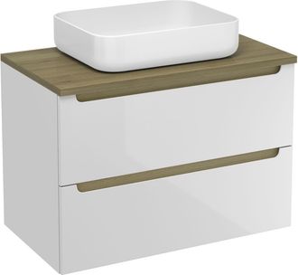 Puma Naturel - Mueble De Ba&ntilde;o Bajo Lavabo Stilla 80x60x45 Cm, Blanco (stillad08057dbk)