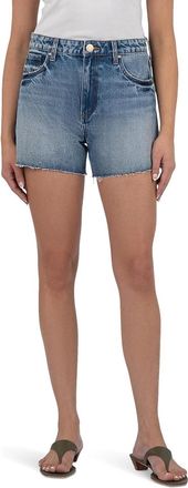 Kut from the Kloth KUT from the Kloth Taylor Cut-Off Shorts Womens Blue Denim High Rise RED1091