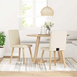 vidaXL vidaXL Sedie da Pranzo 2 pz Lino