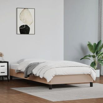vidaXL Estructura Cama Sin Colch&oacute;n Cuero Sint&eacute;tico Capuchino 90x200 Cm Vidaxl