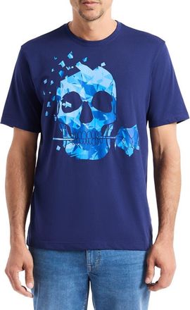 Robert Graham Rose Skull Graphic T-Shirt in Navy at Nordstrom Rack, Size X-Large