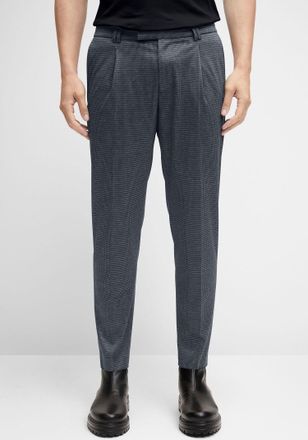 Cinque Anzughose CINQUE CISANDO, Herren, Gr. 48, N-Gr, blau (dunkelblau), Web, Obermaterial: 83% Polyester, 12% Viskose, 5% Elasthan, gemustert, relaxed fit 