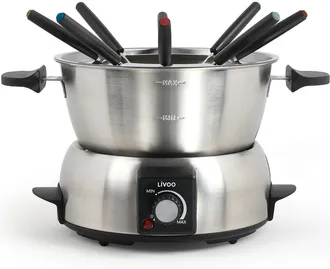 Livoo Appareil &Agrave; Fondue &Eacute;lectrique Livoo Doc263 - 8 Personnes, 1,8l, 1000w, Accessoires Inclus