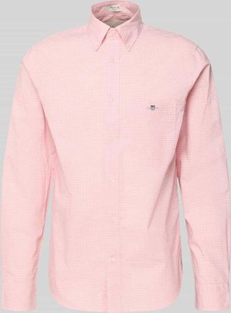 GANT Slim Fit Freizeithemd mit Logo-Stitching in Hellrosa, Gr&ouml;&szlig;e XXXL