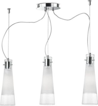 Ideal Lux Sospensione Moderna Kuky Vetro Trasparente 3 Luci E27