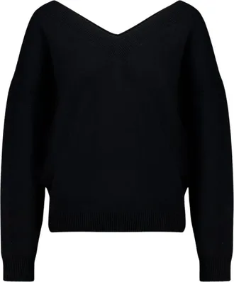 Tom Ford Cashmere Off-the-Shoulder V-Neck Trui - Dames - Truien - Zwart - Maat: S Kasjmier