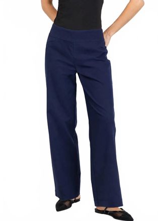 Elliott Lauren Control Stretch Wide Leg Pants In French Navy