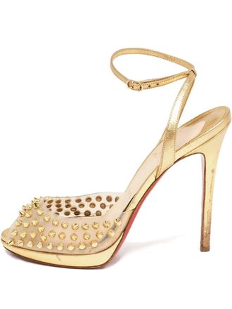 Christian Louboutin 1149276 Gold - women - Calf Leather/PVC/PVC/Calf Leather/Calf Leather - 39