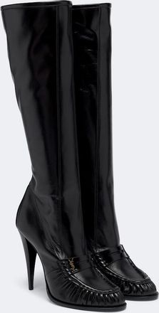 Saint Laurent Le Loafer leather knee-high boots