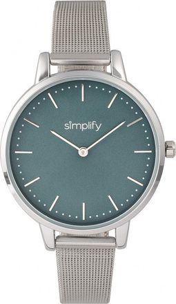 Simplify The 5800 Mesh Bracelet Watch - Silver/Teal