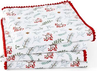 La Redoute Interieurs Set van 4 tafelservetten, Winter berry