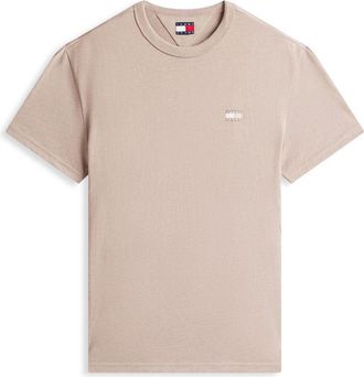Tommy Jeans Heren Tonaal Badge T-shirt (Kalksteen)