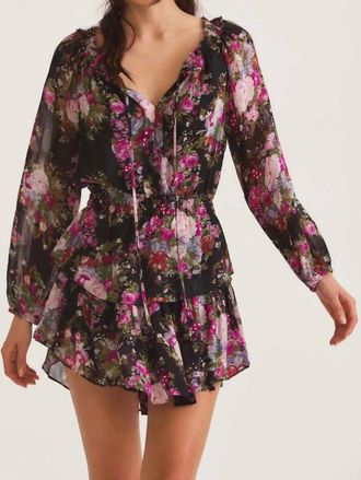 LoveShackFancy Popover Dress In Midnight Muse