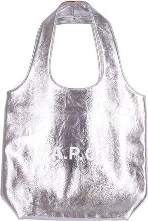 A.P.C. Ninon Small Silver Tote Shoulder Bag