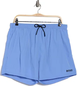 BOSS Lee Swim Trunks in Bright Blue at Nordstrom Rack, Size Xx-Large