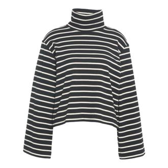 8pm Long Sleeve Tops, female, Black, Size: S High-Neck Dolcevita T-Shirt Black