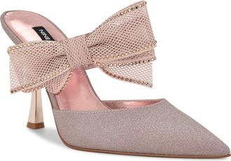 Nine West Bowey Pointed Toe Mule in Light Pink 680 at Nordstrom, Size 10.5