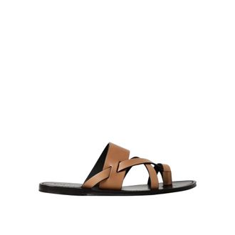サンダル SAINT LAURENT Saint Laurent Flip Flops Men Leather Brown Men's Saint Laurent Sandals - up to −45% | Stylight