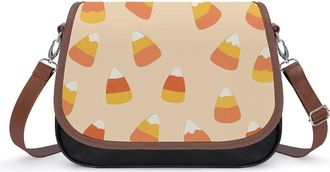 Generic Candy Corn Pattern Fashion Womens Crossbody Bags Novelty Handbag Shoulder Bag Purse