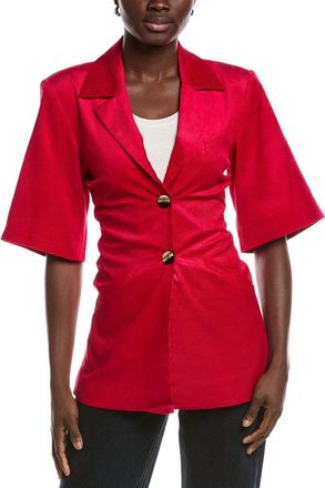 Ganni Light Shiny Corduroy Blazer