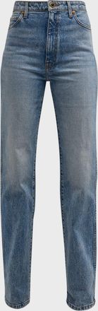 Khaite Danielle High-Rise Straight-Leg Jeans