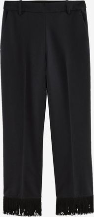 Balzac Paris Gerade Wollhose mit Fransen Sego