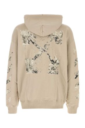 Off-white Mens Sand Cotton Sweatshirt String Exterior: Felpe Sweater