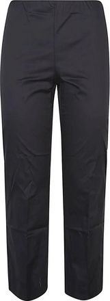 Liviana Conti Zwarte Crop Broek Rechte Pijp - Dames - Slim Fit Broeken - Zwart - XS - Broeken