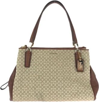 Coach Pre-owned Handbags, female, Brown, Size: ONE SIZE Pre-owned Madison Op Art Canvas Handbag