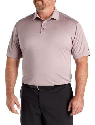 Reebok Big & Tall Performance Heather Polo Shirt in Muted Mauve at Nordstrom, Size Xx-Large