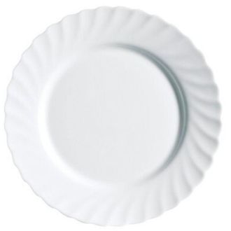 Luminarc Plato Mesa Llano 24,5cm Trianon Blanco Cristal Luminarc